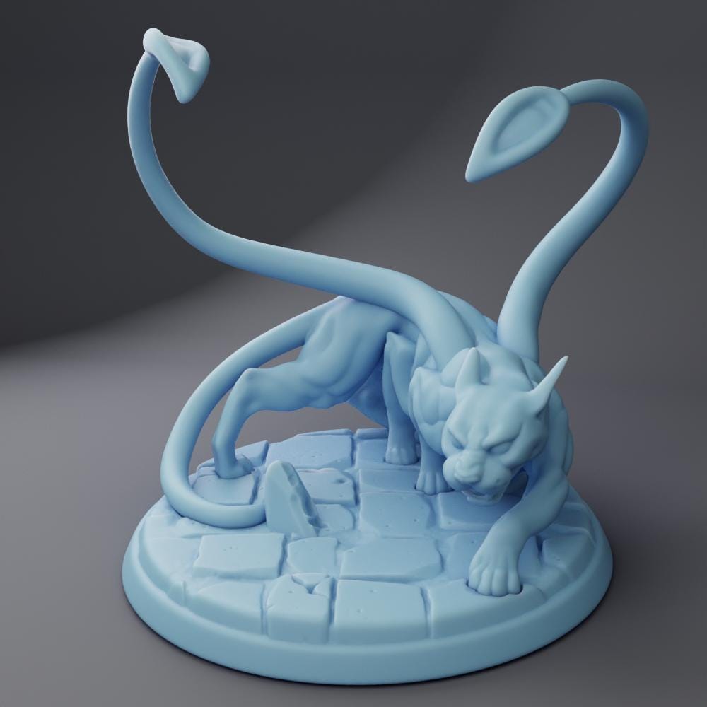 Female Tiefling Rogue - Twin Goddess Miniatures - D&D - TTRPG - 32mm Miniature - Pathfinder - Unpainted