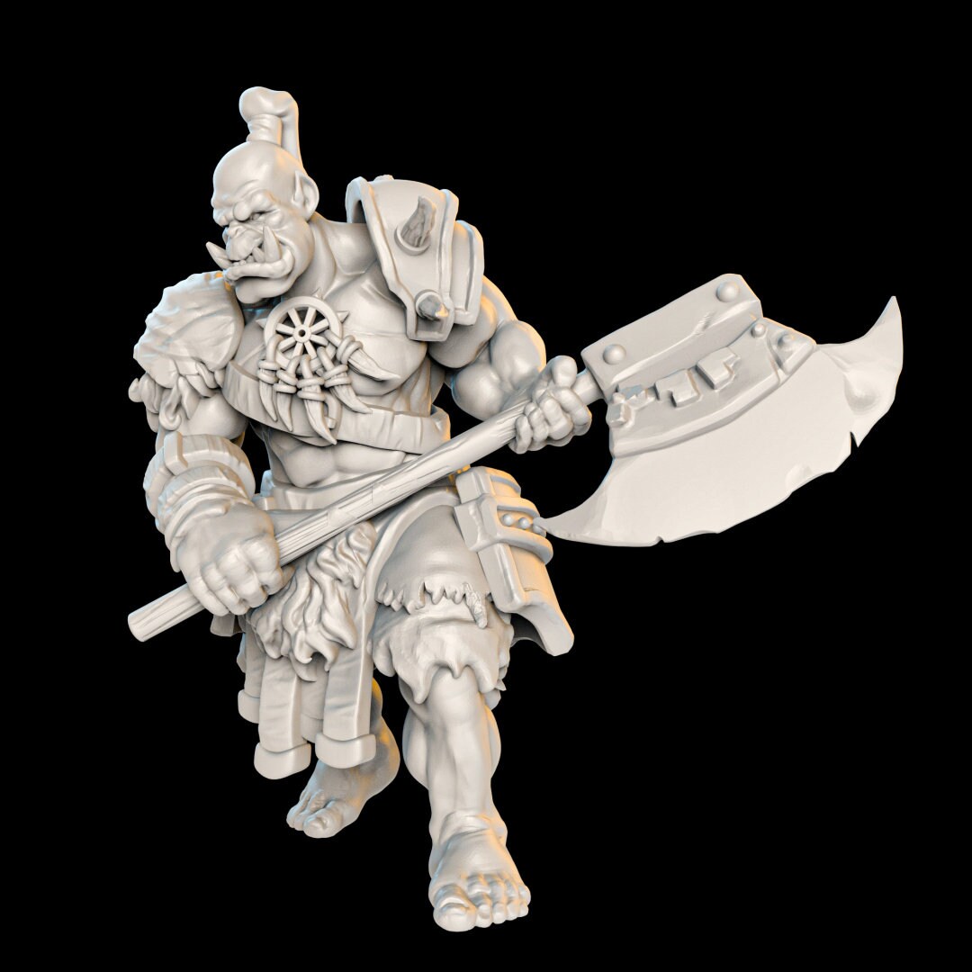 Orcs - Monster - Villians - TTRPG - 32mm Miniature - D&D - Pathfinder - Unpainted - RobertSculpting - Humanoid - Tolkien - Fantasy