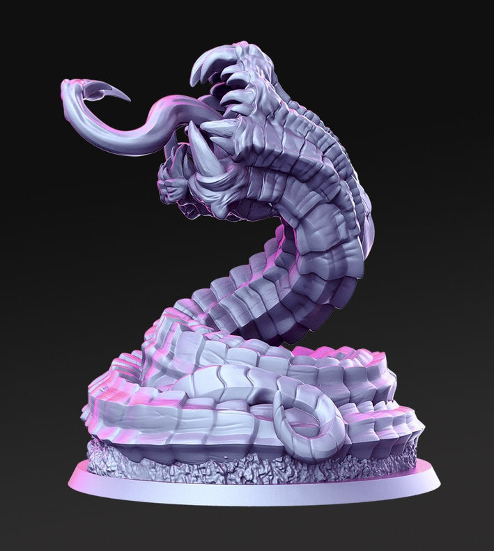 Claw Serpent - Wurm - D&D - TTRPG - 32mm Miniature - Pathfinder - Unpainted