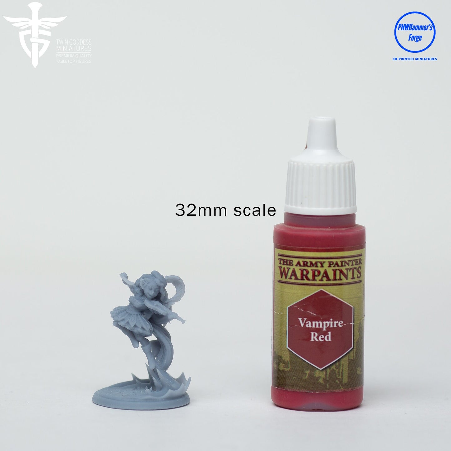 Mya the Female Halfling Bard - Twin Goddess Miniatures - D&D - TTRPG - 32mm/75mm Miniature - Pathfinder - Unpainted - Vioin