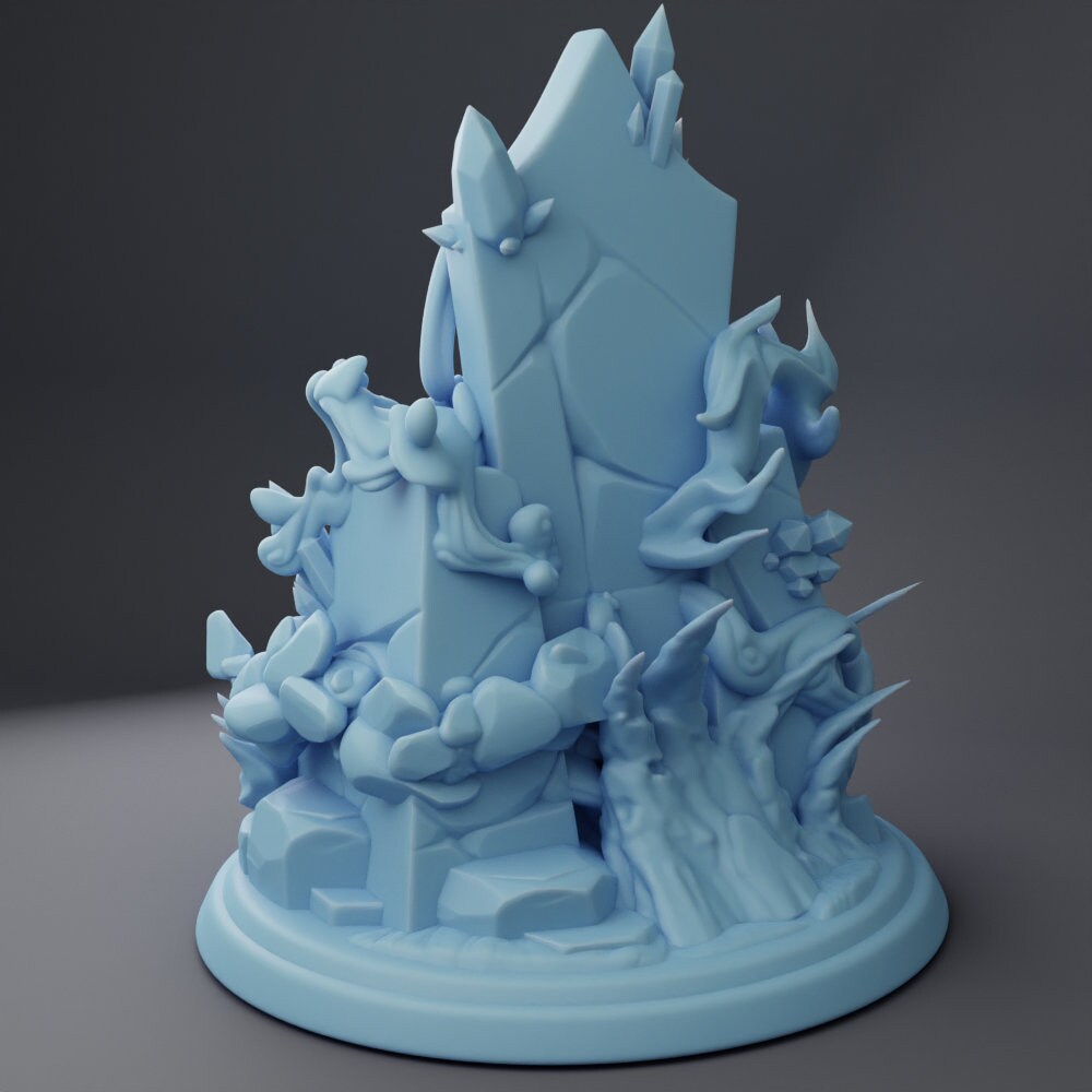 Elmyth - Genasi Queen - Twin Goddess Miniatures - D&D - TTRPG - 32mm/75mm Miniature - Pathfinder - Unpainted - Fire- Earth - Air - Water