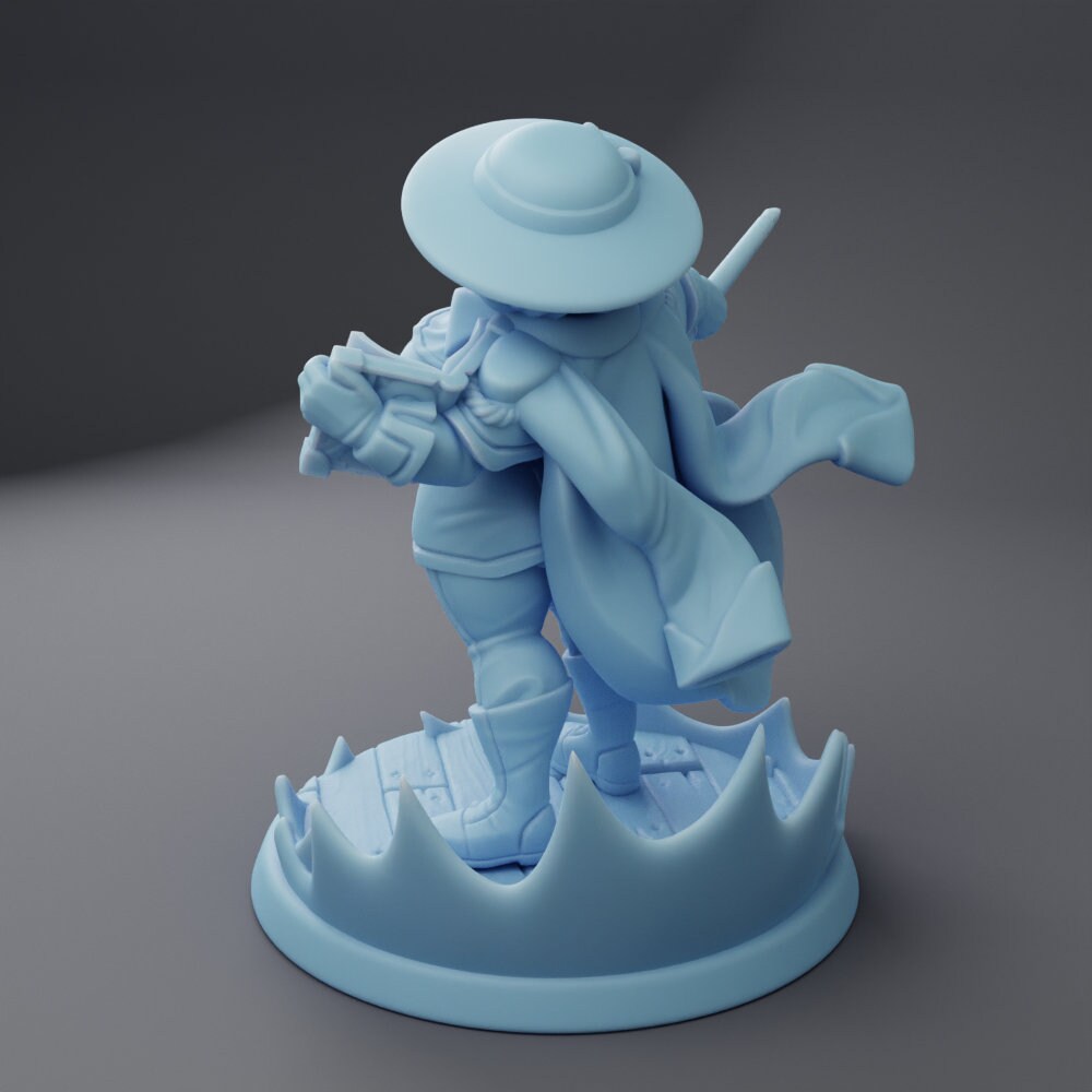 Alison the Female Dwarf Wizard - Twin Goddess Miniatures - D&D - TTRPG - 32mm/75mm Miniature - Pathfinder - Unpainted - Spell Effect