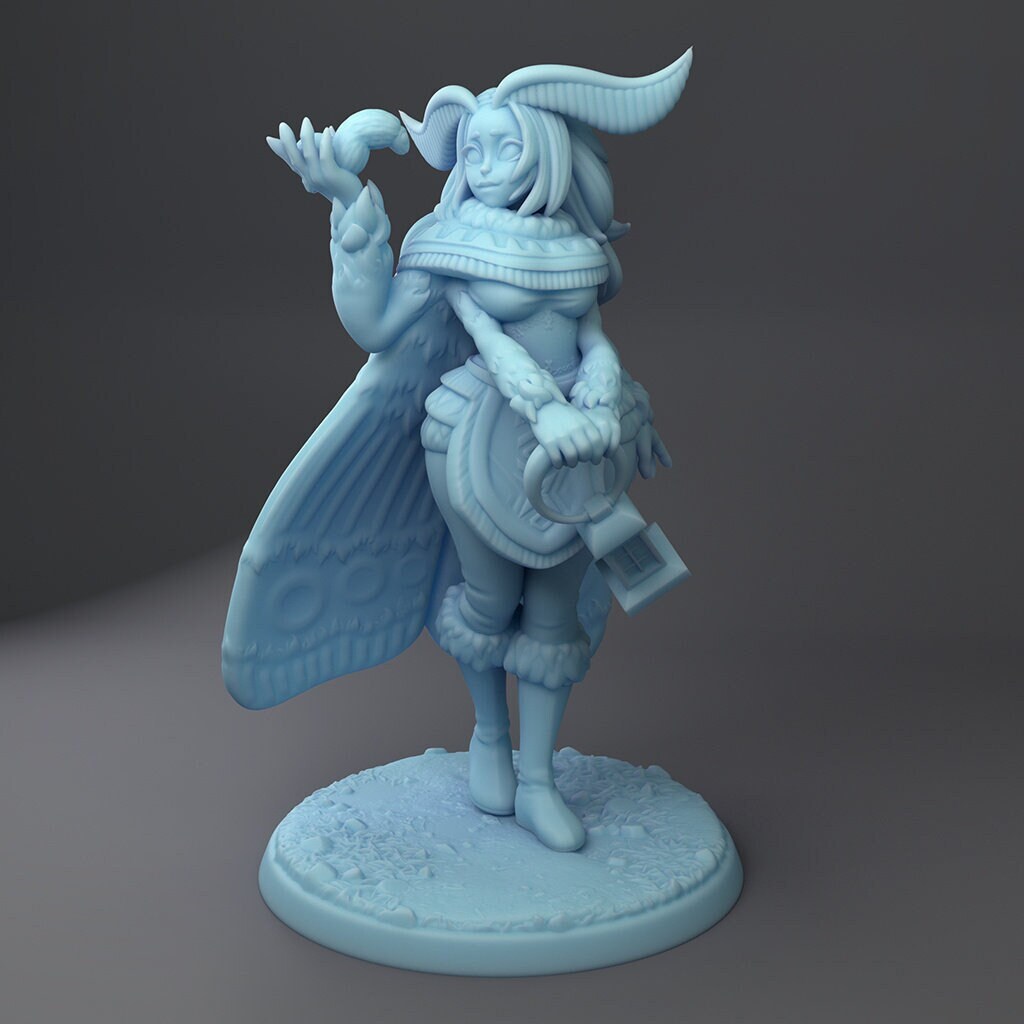 Gildae - Half-Moth Half-Human - Twin Goddess Miniatures - D&D - TTRPG - 32mm/75mm Miniature - Pathfinder - Unpainted -