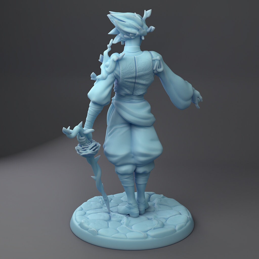 Oleander - Dryad Rogue - Twin Goddess Miniatures - D&D - TTRPG - 32mm/75mm Miniature - Pathfinder - Unpainted -