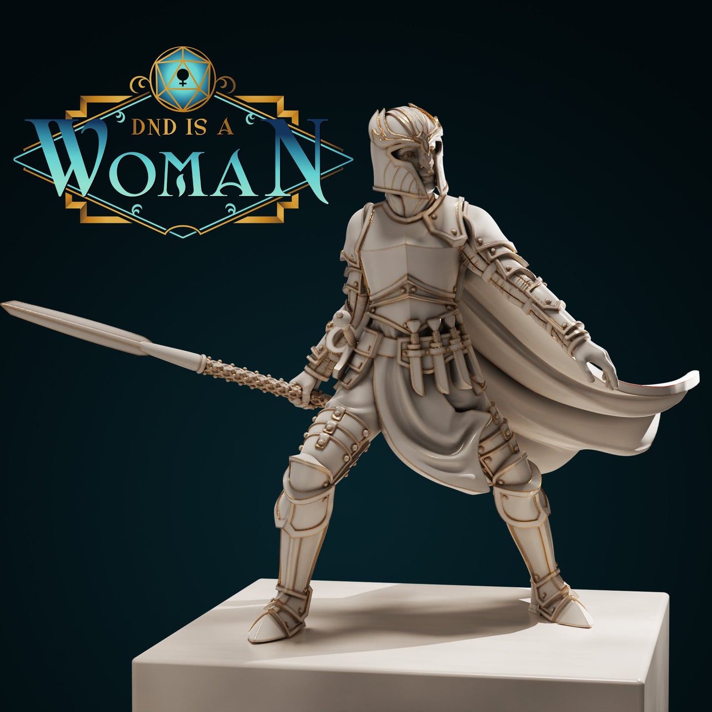 Female Human Fighter for TTRPG - DND is a Woman - Cyrah - Pathfinder - D&D - TTRPG