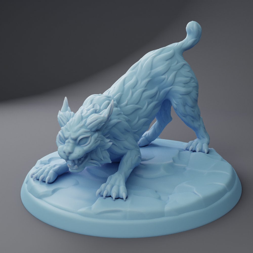Druid Companion - Bobcat - Twin Goddess Miniatures - D&D - TTRPG - 32mm/75mm Miniature - Pathfinder - Unpainted -