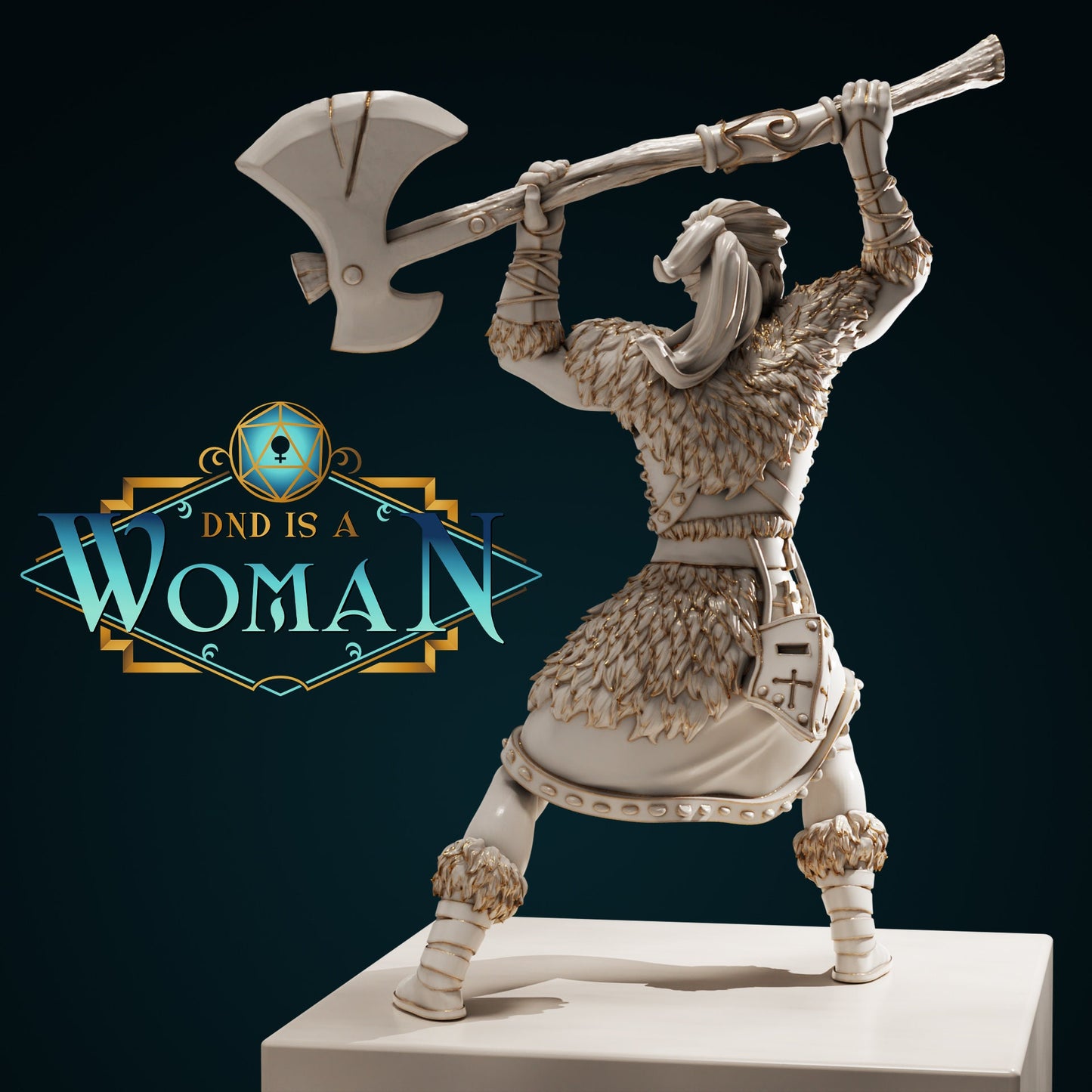 Female Half-Orc Barbarian for TTRPG - DND is a Woman - Nilve - Pathfinder - D&D - TTRPG