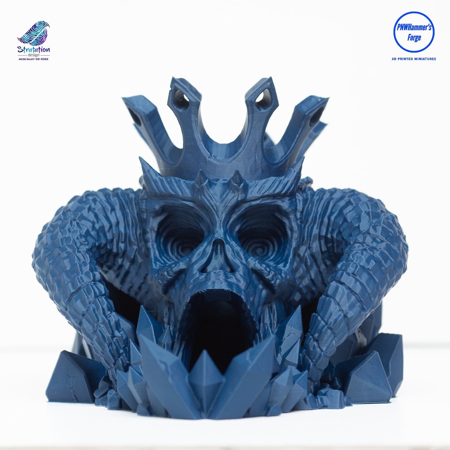 Demon King's Skull Dice Tower - 3D Printed Dice Tower - Stratation Designs
