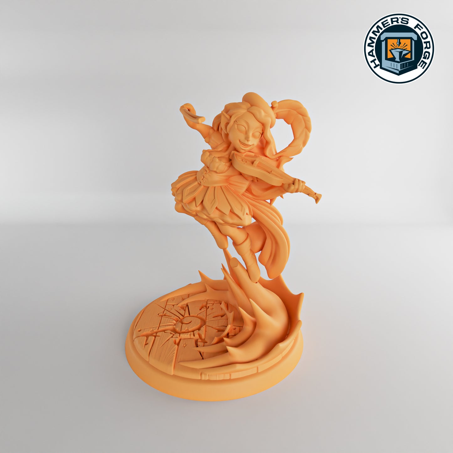 Mya the Female Halfling Bard - Twin Goddess Miniatures - D&D - TTRPG - 32mm/75mm Miniature - Pathfinder - Unpainted - Vioin