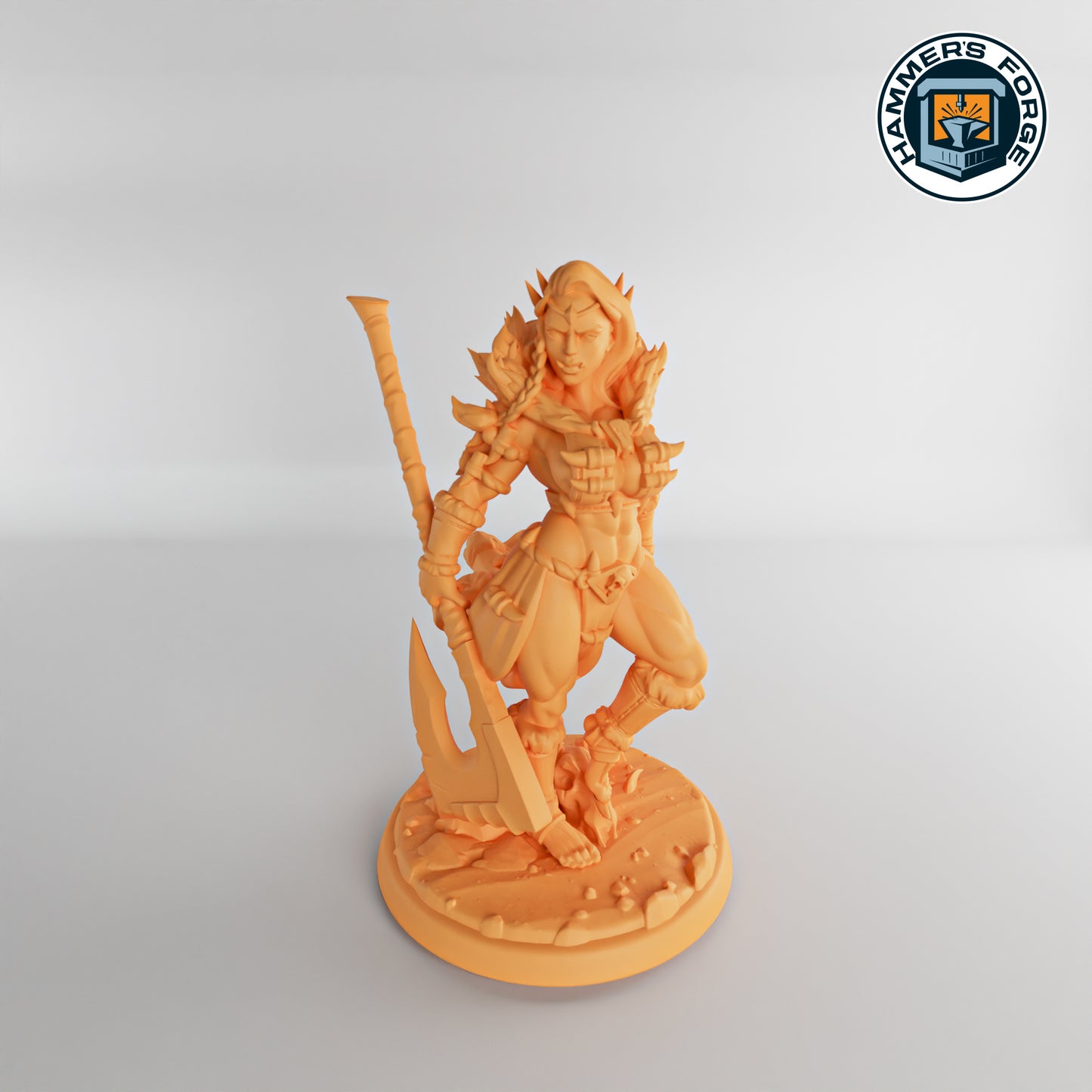 Orc Queen - Twin Goddess Miniatures - D&D - TTRPG - 32mm/75mm Miniature - Pathfinder - Unpainted