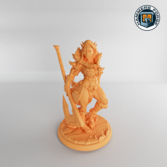 Orc Queen - Twin Goddess Miniatures - D&D - TTRPG - 32mm/75mm Miniature - Pathfinder - Unpainted