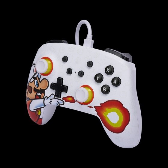 Enhanced Wired Controller and Slim Case for Nintendo Switch — Mario Fireball