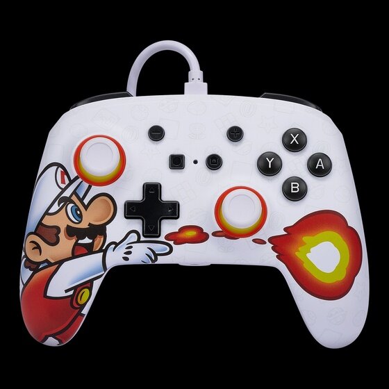 Enhanced Wired Controller and Slim Case for Nintendo Switch — Mario Fireball