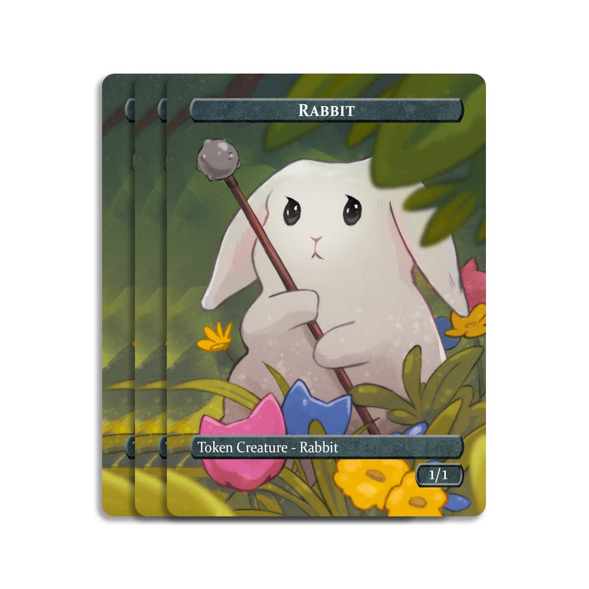 Rabbit & 2/2 Cat Token Set