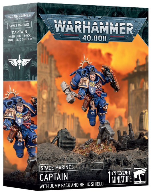 Warhammer 40K: Space Marines - Captain with Jump Pack and Relic Shield