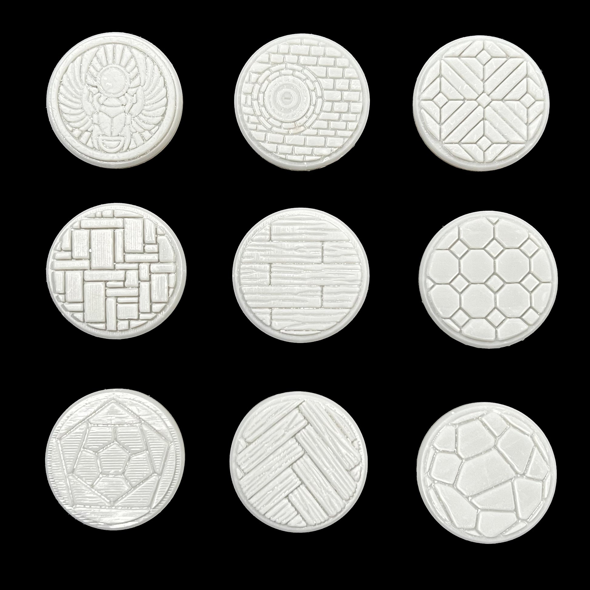 Decorative Miniature Bases for TTRPG Miniatures - 25mm diameter - 32mm Diameter