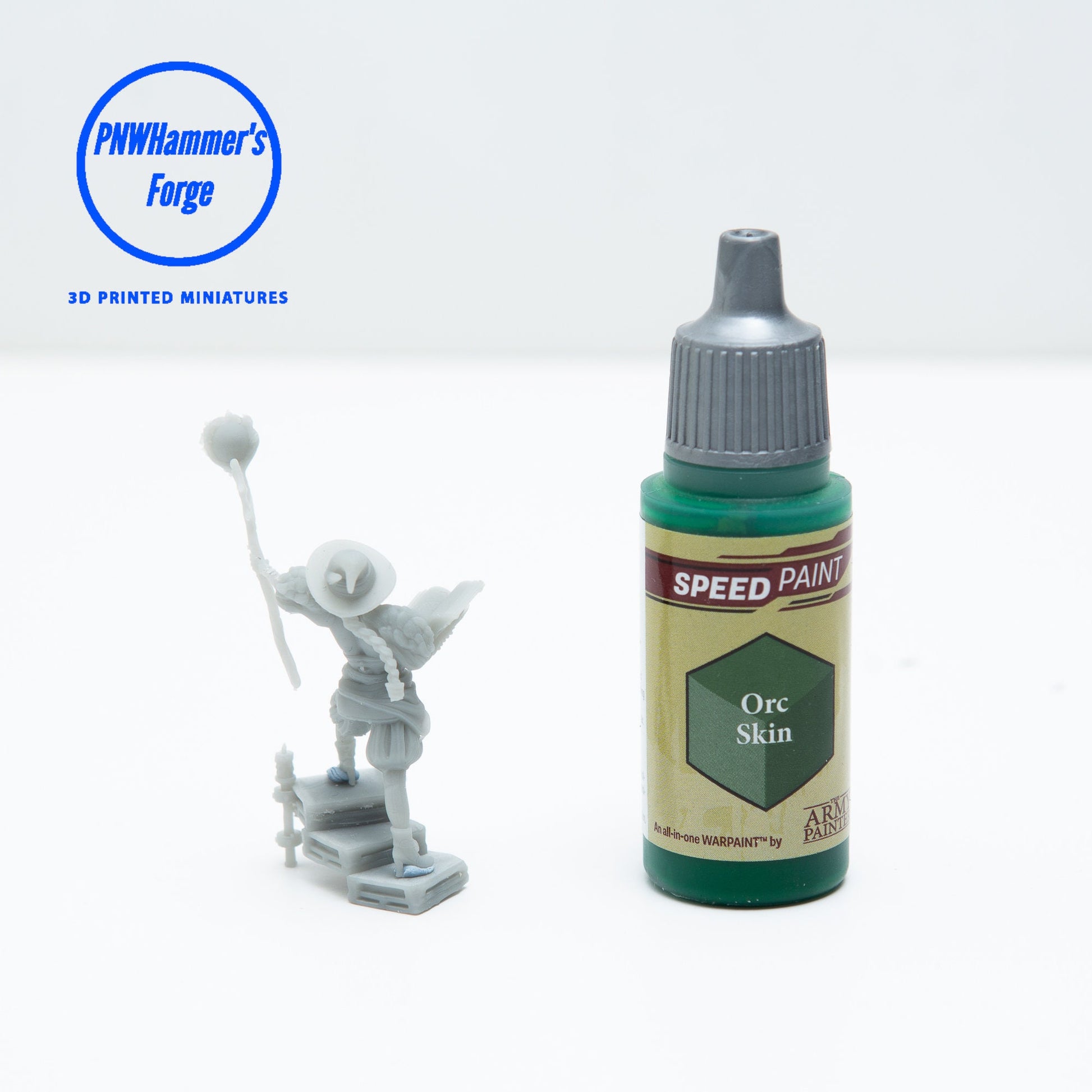 Human Female Wizard Miniature for D&D - TTRPG - 32mm Miniature Spellcaster - Pathfinder - Unpainted - Double Edge Miniatures