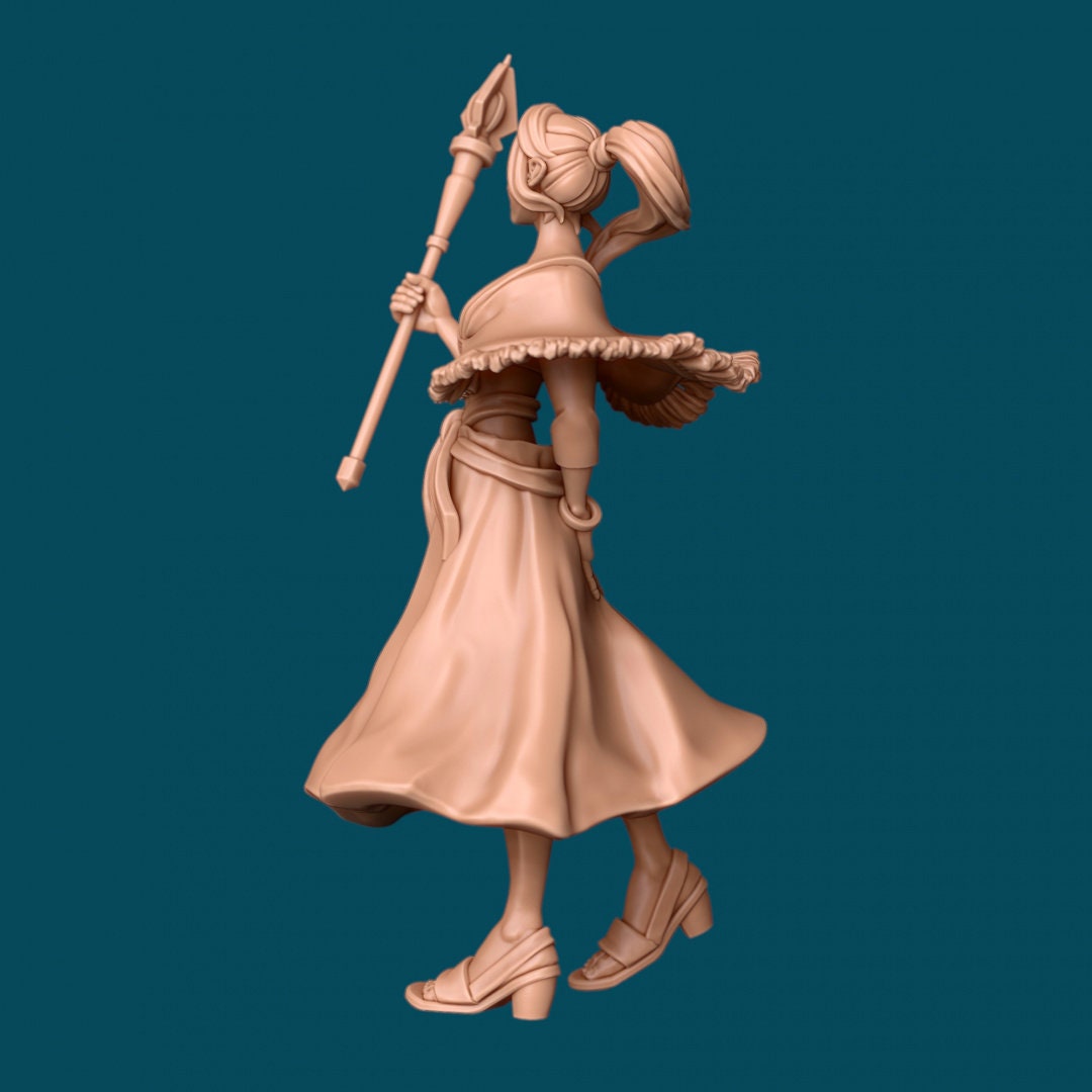 Human Female Cleric for TTRPG - Awkward Penguin Miniatures - D&D - TTRPG - 32mm Miniature - Pathfinder - Unpainted - 5E