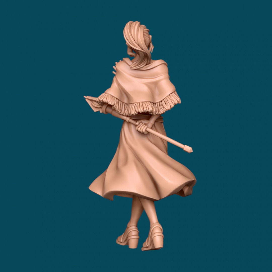 Human Female Cleric for TTRPG - Awkward Penguin Miniatures - D&D - TTRPG - 28mm Miniature - Pathfinder - Unpainted - 5E
