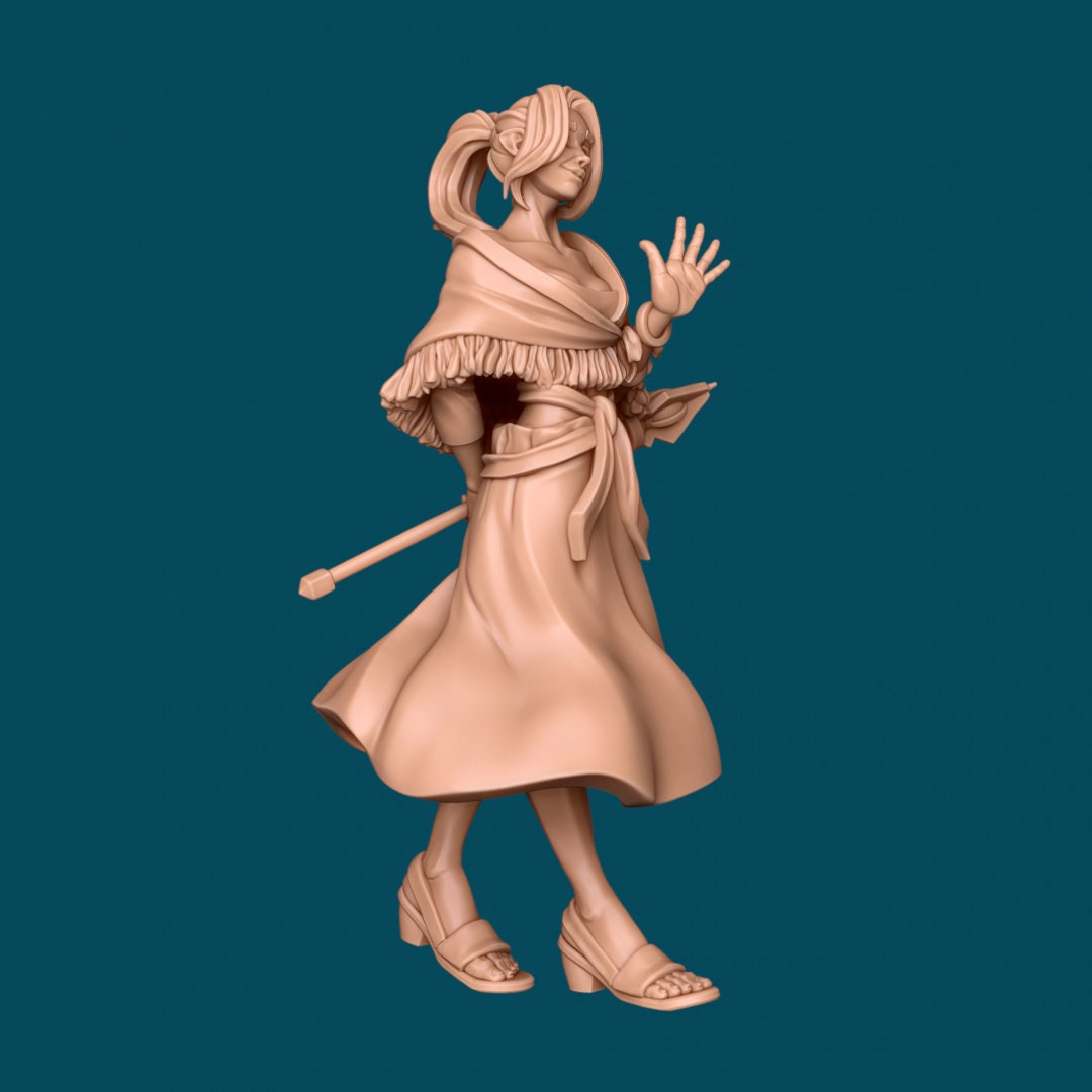 Human Female Cleric for TTRPG - Awkward Penguin Miniatures - D&D - TTRPG - 28mm Miniature - Pathfinder - Unpainted - 5E