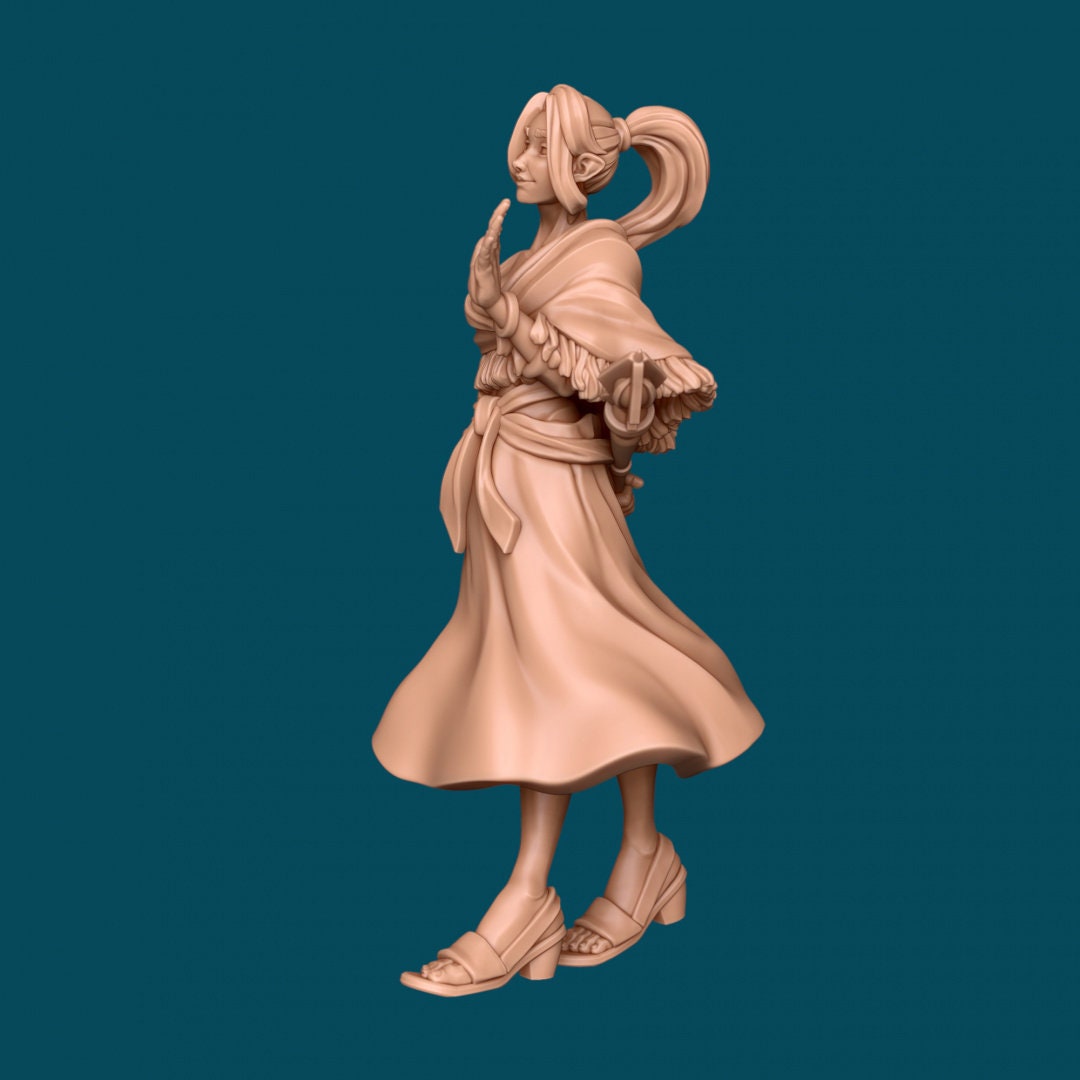 Human Female Cleric for TTRPG - Awkward Penguin Miniatures - D&D - TTRPG - 28mm Miniature - Pathfinder - Unpainted - 5E