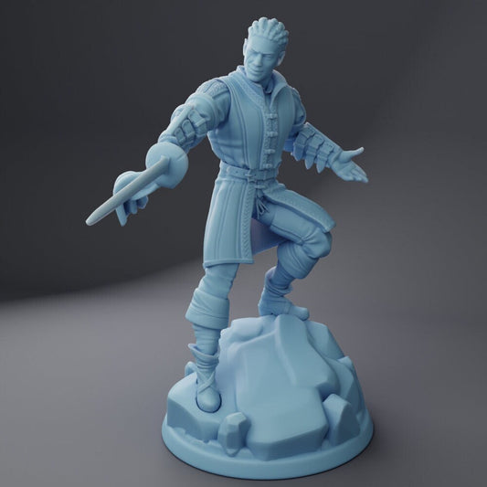 Human Male Warlock - Twin Goddess Miniatures - D&D - Will - TTRPG - 32mm Miniature - Pathfinder - Unpainted