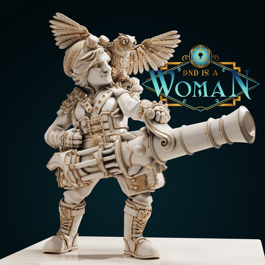 Female Dwarf Engineer for TTRPG - DND is a Woman - Hadelin Steamforge - Pathfinder - D&D - TTRPG