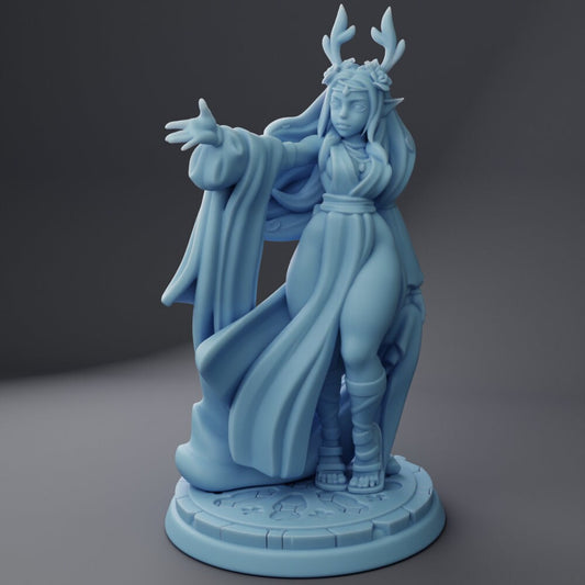 Female Dragon Goddess - Twin Goddess Miniatures - D&D - TTRPG - 32mm Miniature - Pathfinder - Unpainted