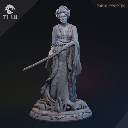 Japanese Inspired Female Fighter for TTRPG by HardWitch Games - Yuki-Ona - Pathfinder - D&D - TTRPG - Gift for Gamers