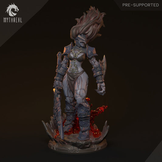 Female Stone Demon for TTRPG by HardWitch Games - Maachen Lust for the Flame - Pathfinder - D&D - TTRPG - Gift for Gamers