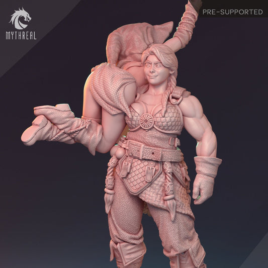 Human Female Barbarian for TTRPG by HardWitch Games - Bianka - Pathfinder - D&D - TTRPG - Gift for Gamers
