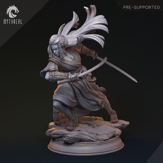 Japanese Inspired Female Samurai Fighter for TTRPG by HardWitch Games - Ayakashi - Pathfinder - D&D - TTRPG - Gift for Gamers