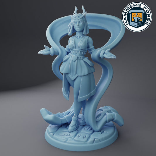 Sehkti, Goddess of the Dunes - Twin Goddess Miniatures - D&D - Will - TTRPG - 32mm Miniature - Pathfinder - Unpainted