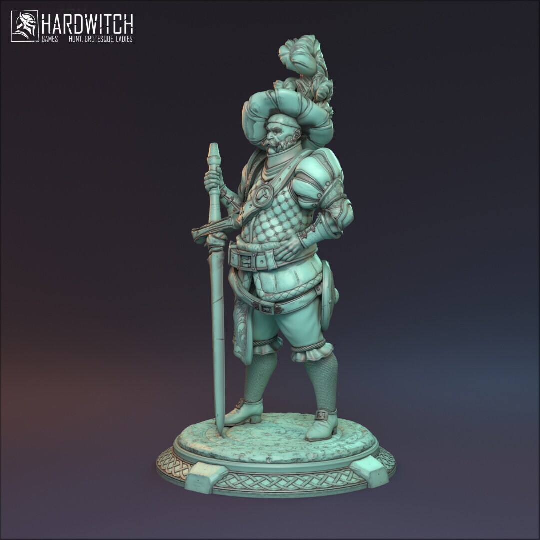 Human Male Fighter for TTRPG by HardWitch Games - Baston - Pathfinder - D&D - TTRPG - Gift for Gamers