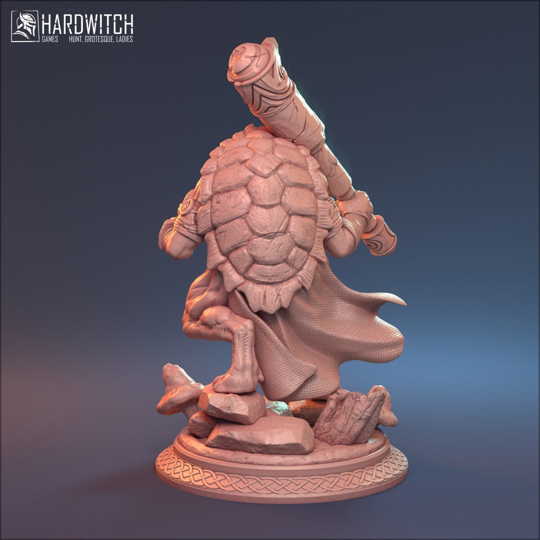 Male Tortle Barbarian for TTRPG by HardWitch Games - Agost Imakh - Pathfinder - D&D - TTRPG - Gift for Gamers
