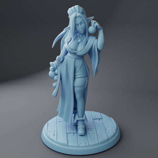 Female Love Potion Merchant - Twin Goddess Miniatures - Silfie - D&D - TTRPG - 32mm/75mm Miniature - Pathfinder - Unpainted -