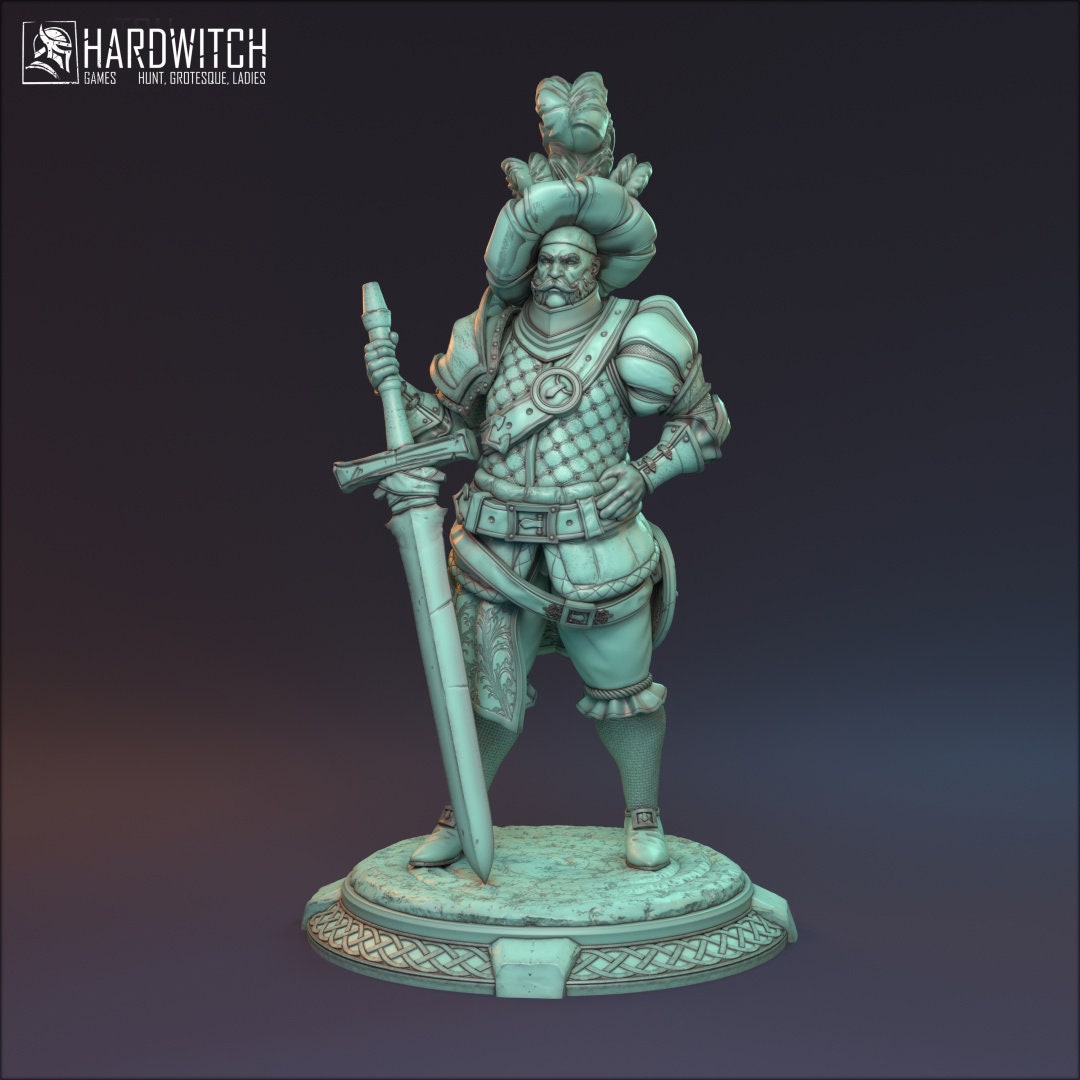 Human Male Fighter for TTRPG by HardWitch Games - Baston - Pathfinder - D&D - TTRPG - Gift for Gamers