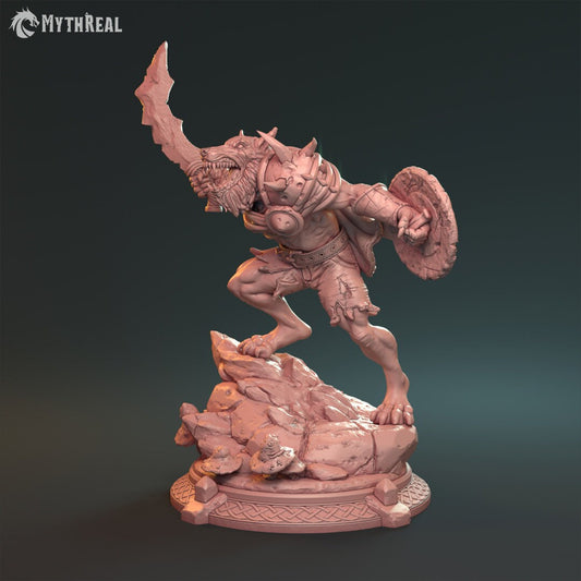 Male Werewolf Fighter for TTRPG by HardWitch Games - Brogon - Pathfinder - D&D - TTRPG - Gift for Gamers