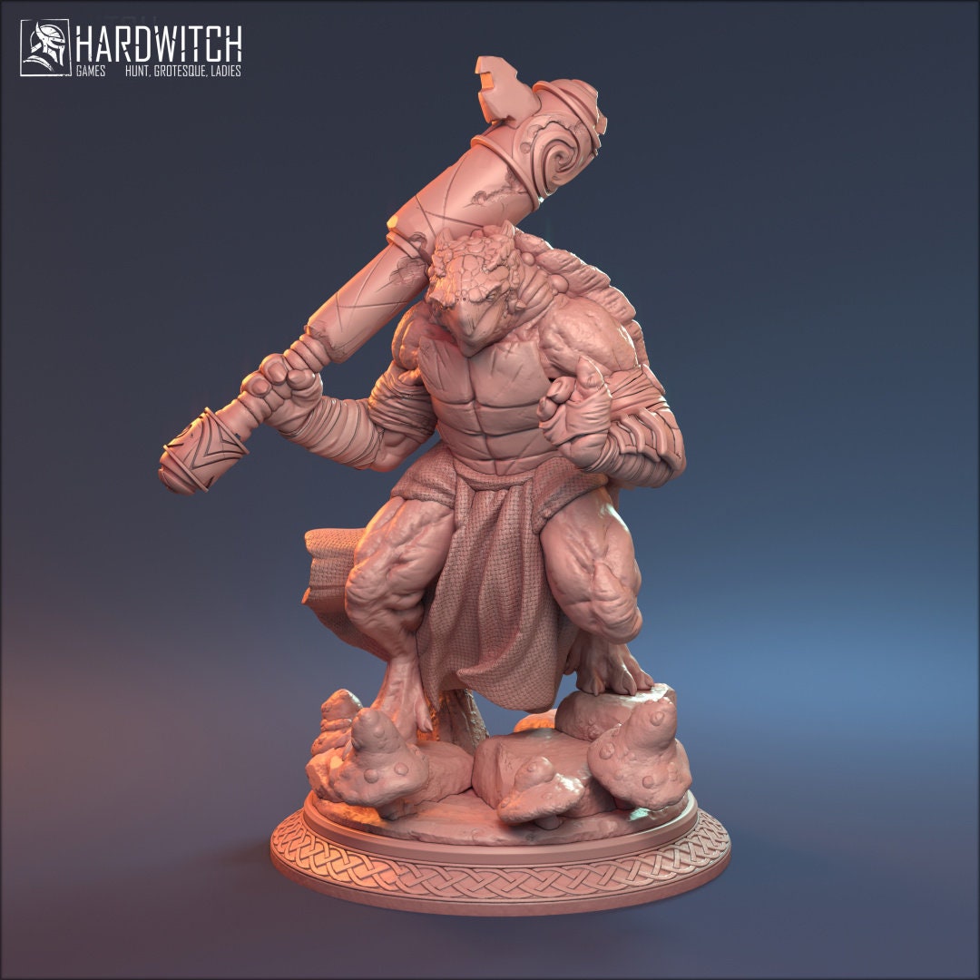 Male Tortle Barbarian for TTRPG by HardWitch Games - Agost Imakh - Pathfinder - D&D - TTRPG - Gift for Gamers