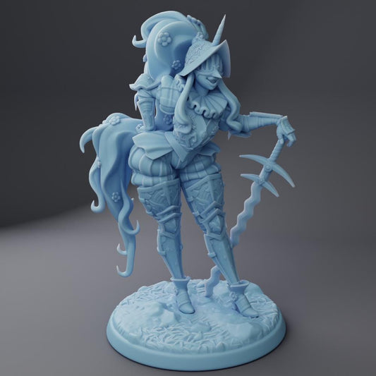 Human Female Warrior - Twin Goddess Miniatures - D&D - TTRPG - 32mm Miniature - Pathfinder - Unpainted