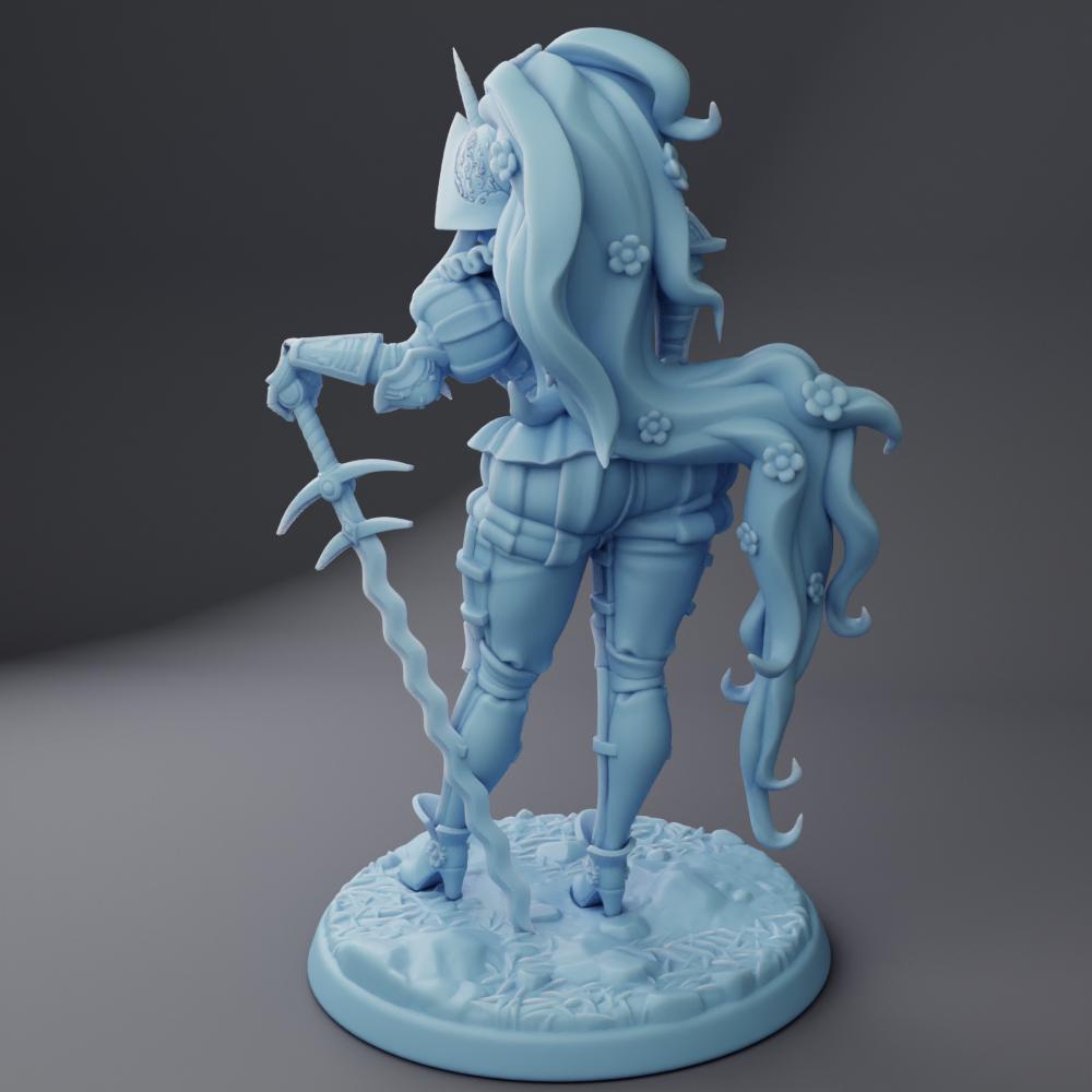 Human Female Warrior - Twin Goddess Miniatures - D&D - TTRPG - 32mm Miniature - Pathfinder - Unpainted