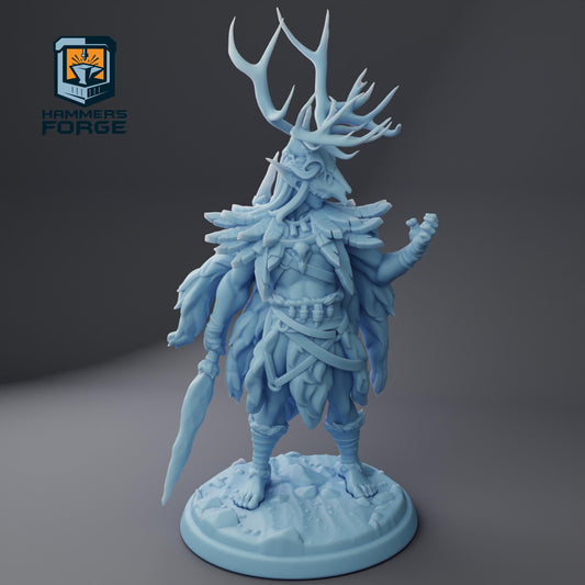 Male Elf Druid - Fara-Isil - Twin Goddess Miniatures - Pathfinder - D&D - TTRPG
