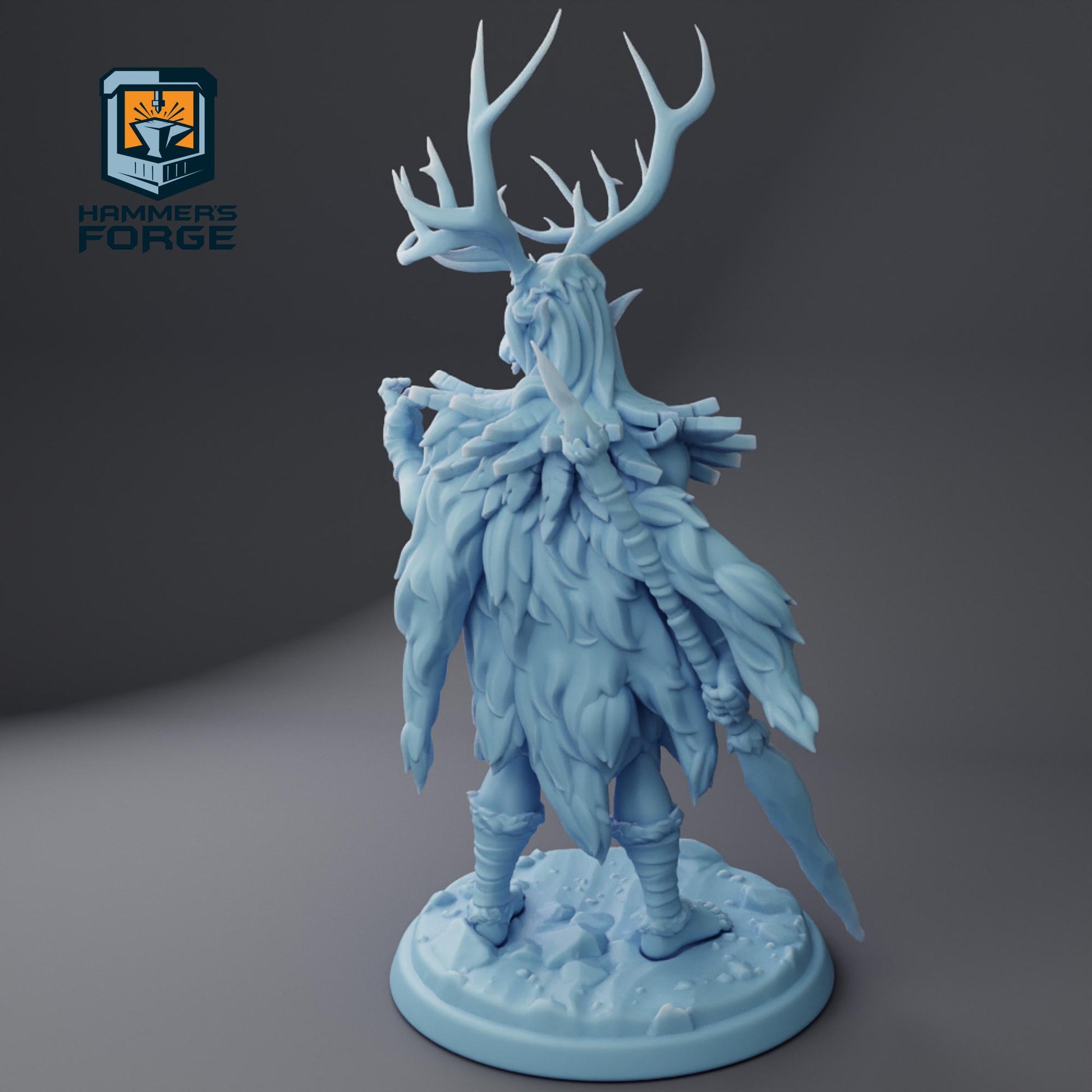 Male Elf Druid - Fara-Isil - Twin Goddess Miniatures - Pathfinder - D&D - TTRPG
