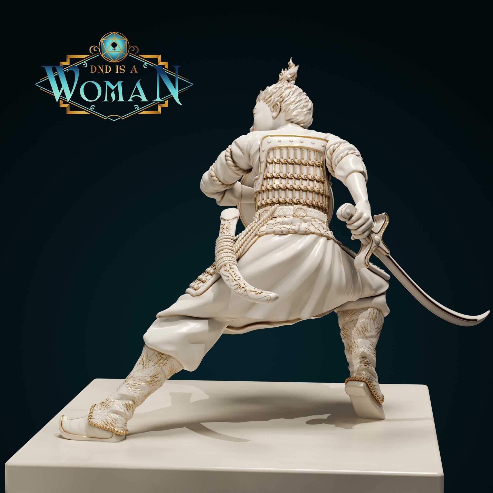 Female Genasi Paladin for TTRPG - DND is a Woman - Gerelt - Pathfinder - D&D - TTRPG