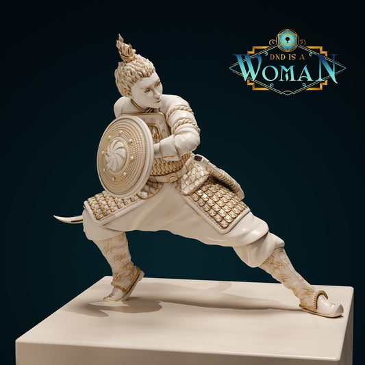 Female Genasi Paladin for TTRPG - DND is a Woman - Gerelt - Pathfinder - D&D - TTRPG