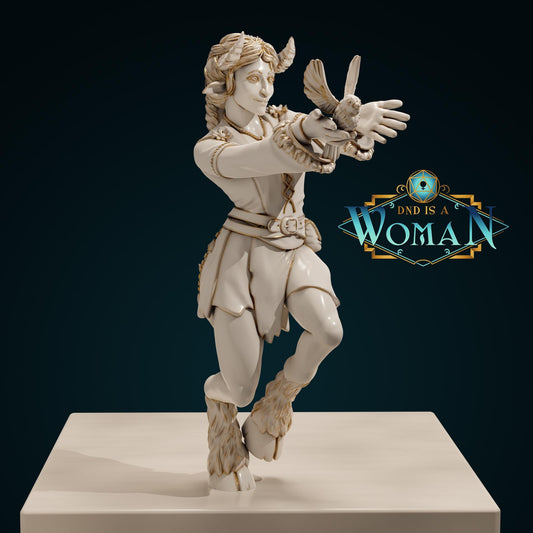 Female Satyr Druid for TTRPG - DND is a Woman - Alina - Pathfinder - D&D - TTRPG