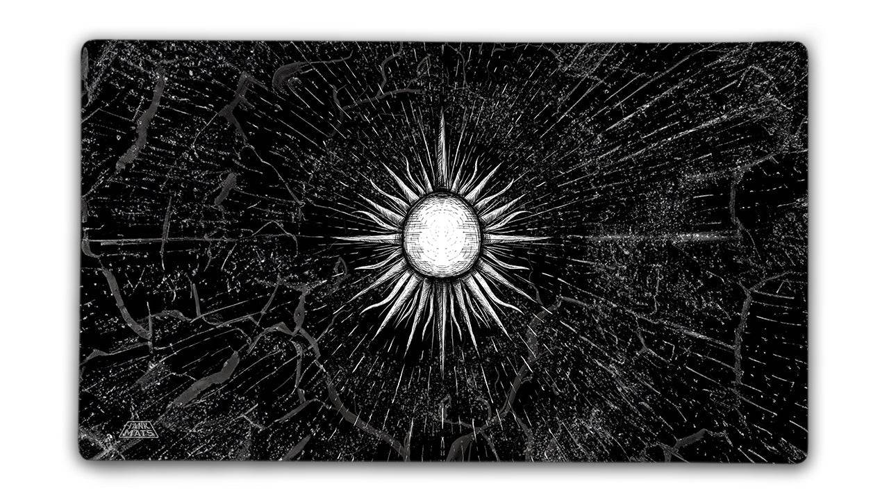 Mono White BW Gaming Mat