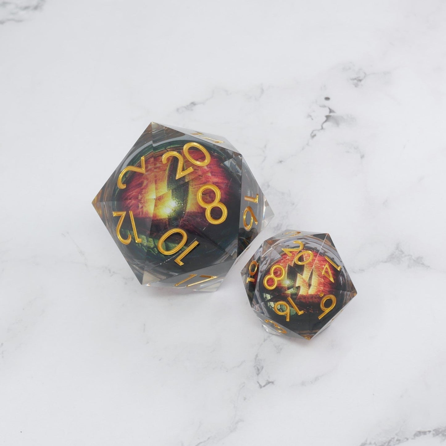 Xanathar's Eye | Giant D20 Moving Eye DnD Dice | Acrylic RPG Gaming Dice