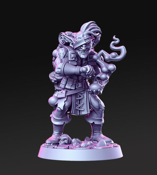 Baznazz - Goblin - Sapper - Bomber - Artificer - D&D - TTRPG - 32mm Miniature - Pathfinder - Unpainted