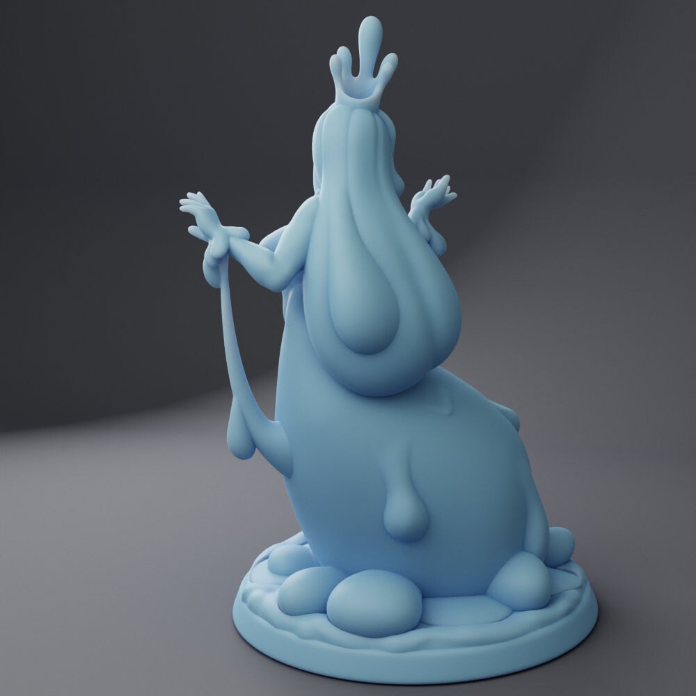 Slime Queen - Twin Goddess Miniatures - D&D - TTRPG - 32mm/75mm Miniature - Pathfinder - Unpainted - Throne